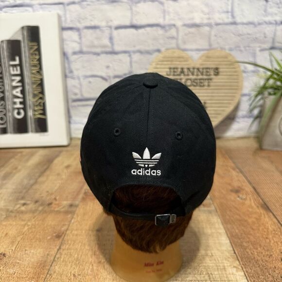 Adidas Hat Black Cap OSFM - Always Original Floral Flowers Strapback - Picture 2 of 8
